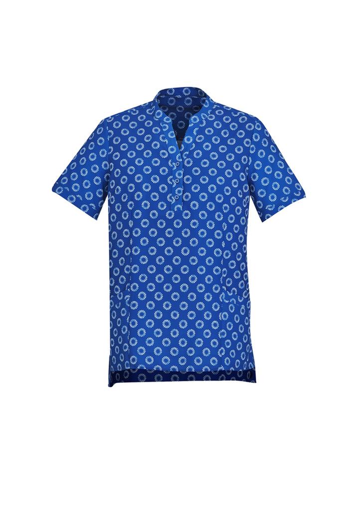 [9401042508126] CS950LS - Womens Florence Daisy Print Tunic (4, Electric Blue)