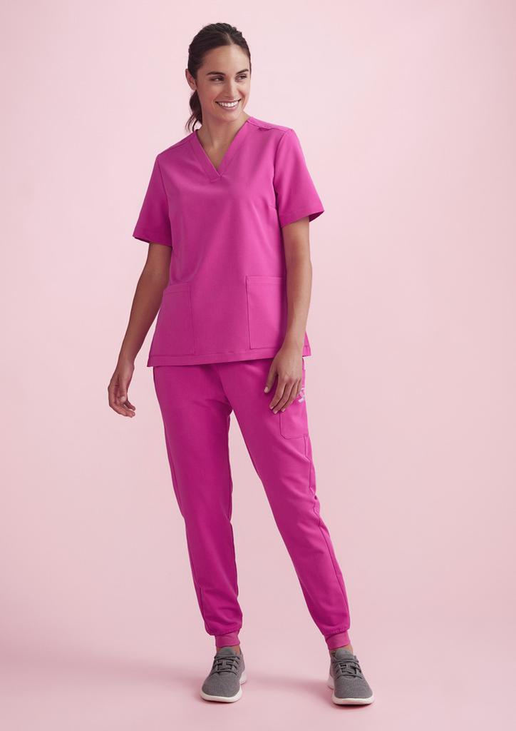 [9401042670014] CSP241LL - Womens Pink Jogger Scrub Pant (XXS)