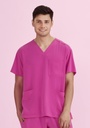 CST250US - Unisex Pink V-Neck Scrub Top