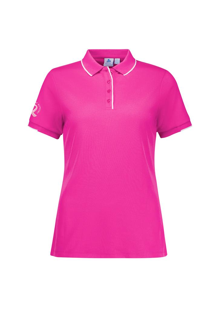 [9401042669841] CST313LS - Womens Pink Short Sleeve Polo (6)