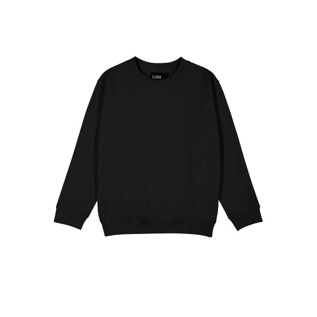 [CSIK-BK-4] CSIK - Standard Crew Neck Sweat - Kids (4, Black)