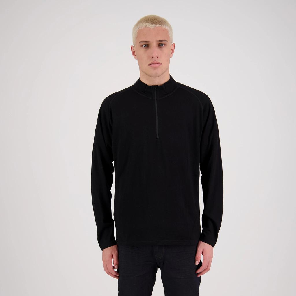 [M901-BK-S] M901 - Alpine Merino 1/2 Zip - Mens (S, Black)