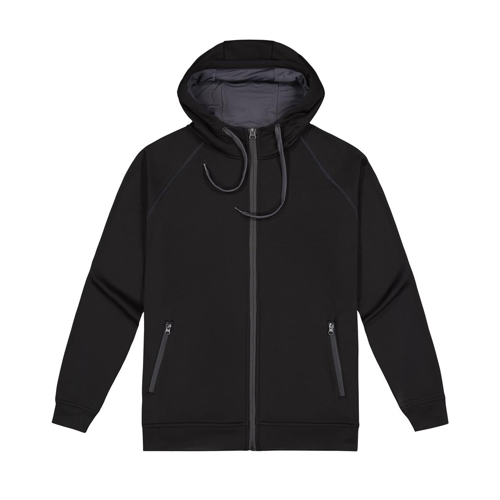 [XTZ-BK-S] XTZ - XT Performance Zip Hoodie (S, Black/Grey)