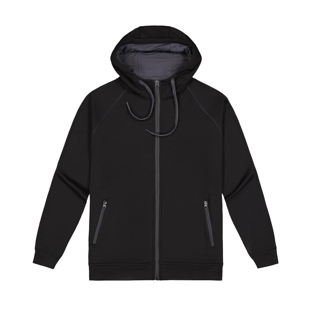 [XTZK-BK-6] XTZK - XT Performance Zip Hoodie - Kids (6, Black/Grey)