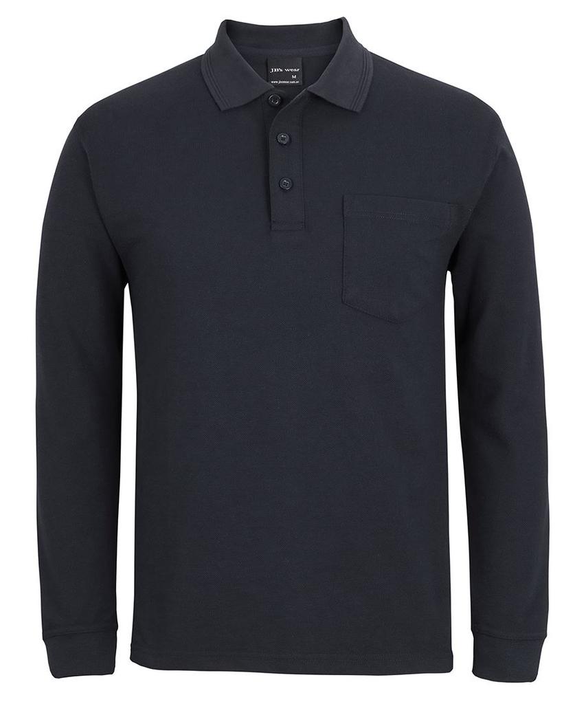 [210PLBXA0] 210PL - JBs 210 L/S Pocket Polo (3XS, Black)