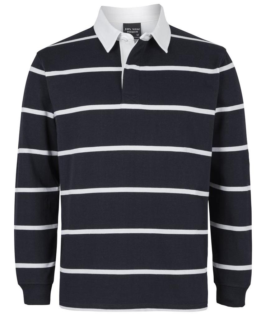 [3RYDBWA0] 3RYD - JBs Yarn Dyed Rugby (3XS, Black/White)