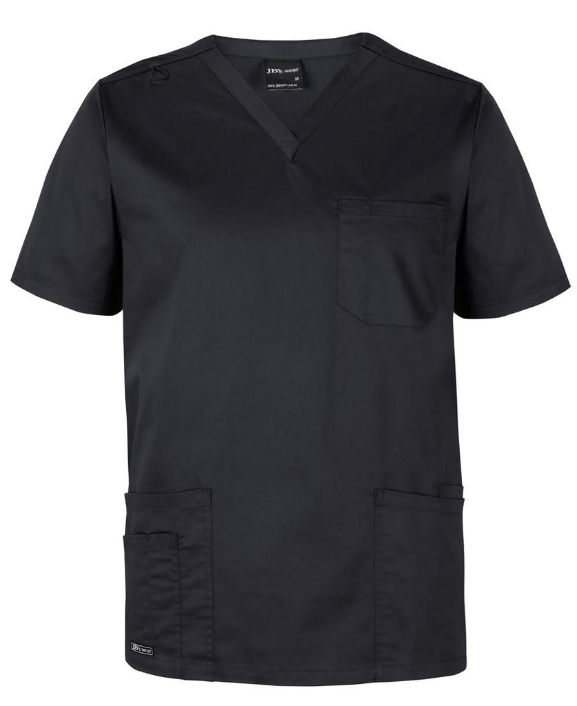 [4SPTBXA0] 4SPT - JBs Unisex Premium Scrubs Top (3XS, Black)