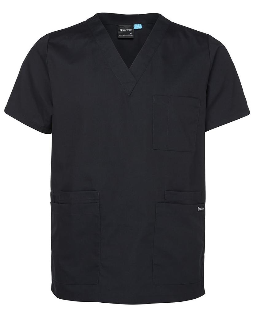 [4SRTBXA0] 4SRT - JBs Unisex Scrubs Top (3XS, Black)