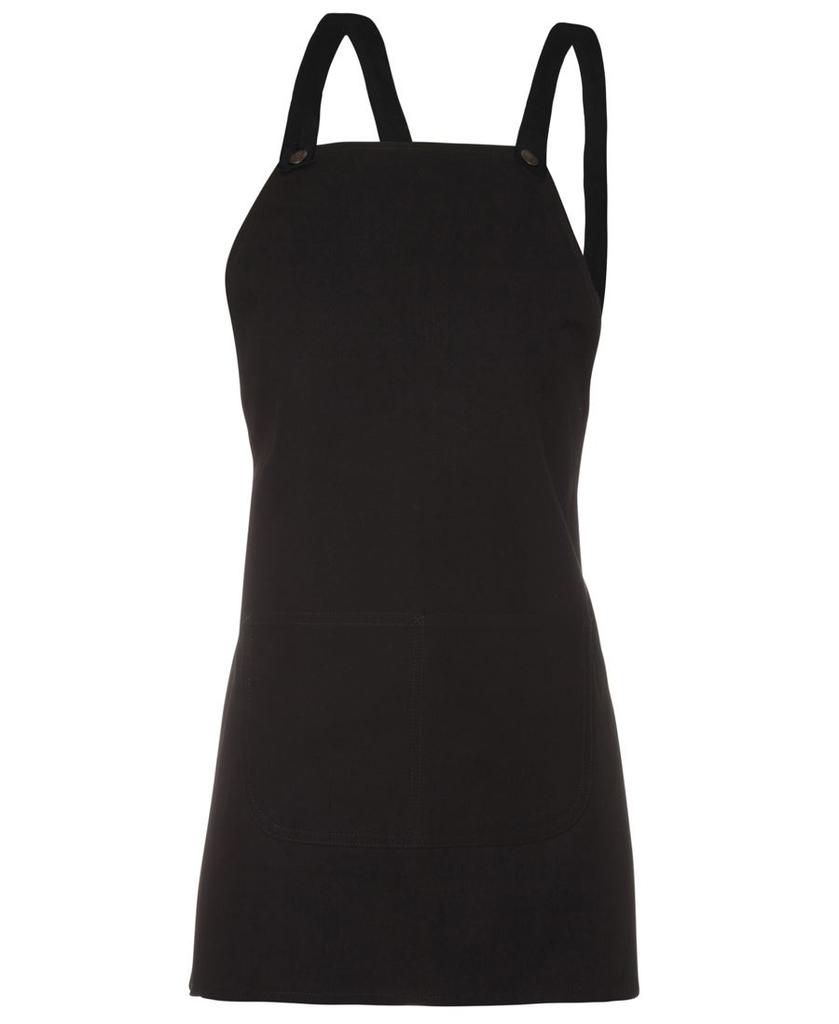 [5ACBEBB71] 5ACBE - JBs Cross Back 65X71 Bib Canvas Apron (Without Strap) (Black)