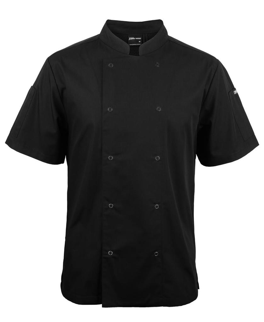 [5CJSBXA0] 5CJS - JBs S/S Snap Button Chefs Jacket (3XS, Black)