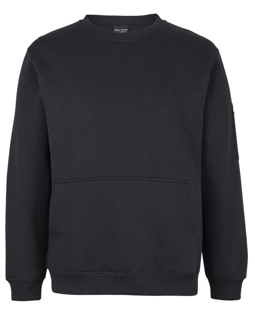 [6CCFBBA1] 6CCF - JBs 350 Premium Trade Crew Neck Fleece (2XS, Black/Black)