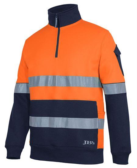 [6DNVFENA1] 6DNVF - JBs 350G Hv (D+N) 1/2 Zip Trade Fleece (2XS, Lime/Navy)