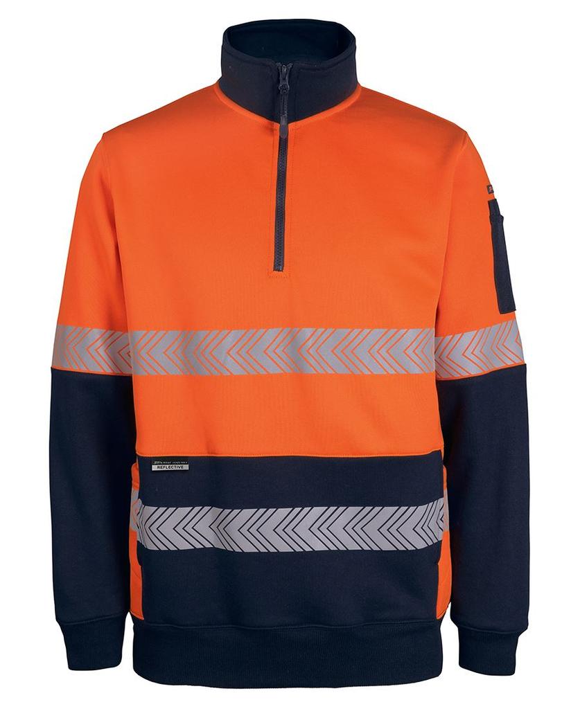 [6DPSON12] 6DPS - JBs Hv 330G 1/2 Zip Segmented Tape Fleece (2XS)