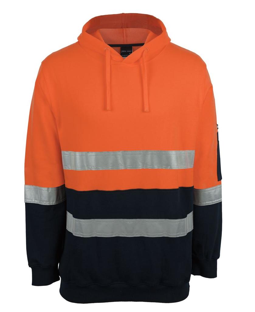 [6DVPMONA1] 6DVPM - JBs Hv D+N 310 Cotton Pullover Fleece Hoodie (2XS, Orange/Navy)