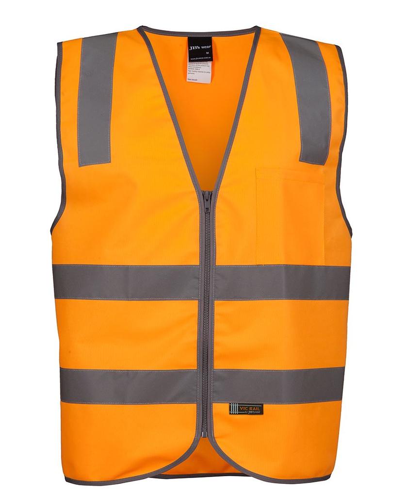 6DVSV - JBs Vic Rail (D+N) Zip Safety Vest