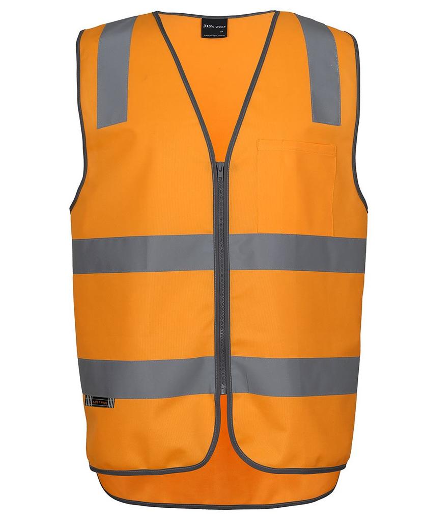 [6DVTVOX12] 6DVTV - JBs Aust. Rail (D+N) Zip Safety Vest (2XS)