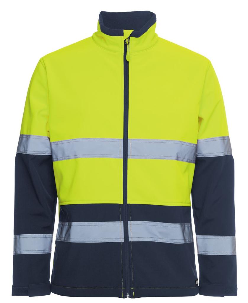 [6DWJENAA] 6DWJ - JBs Hv (D+N) Three Layer Softshell Jacket (XS, Lime/Navy)