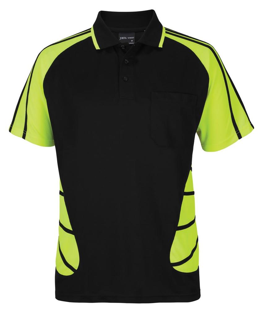 [6HSSPBEA1] 6HSSP - JBs Street Spider Polo (2XS, Black/Lime)
