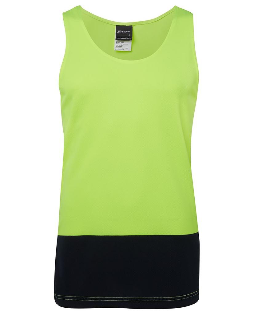 [6HTSENA1] 6HTS - JBs Hv Trad Singlet (2XS, Lime/Navy)