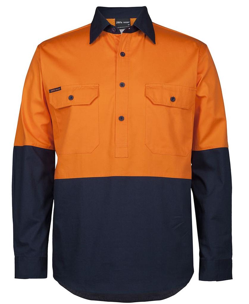 6HVCS - JBs Hv Close Front L/S 150G Work Shirt
