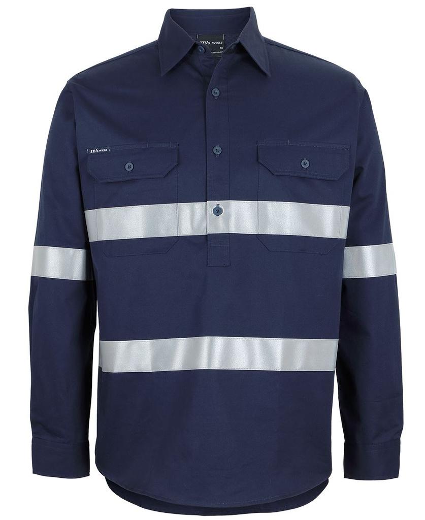 6HWCT - JBs Close Front L/S 150G W/Shirt Reflective Tape