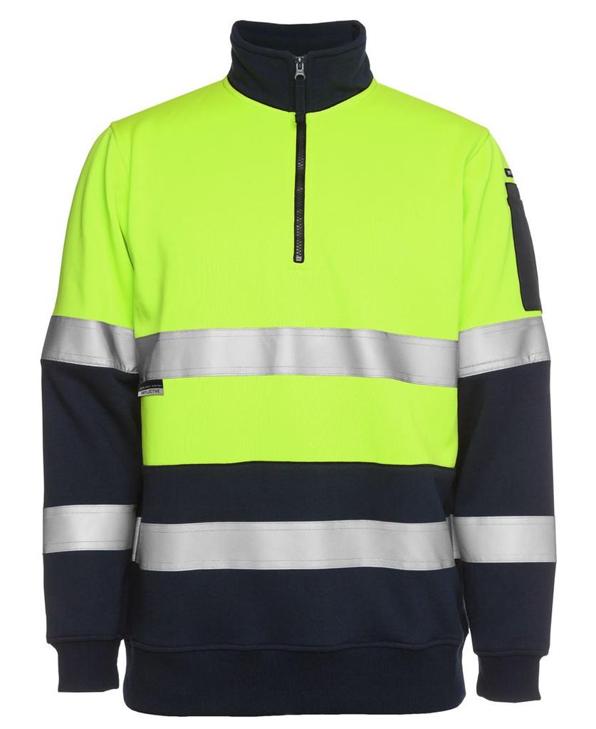 [6HZFSENAA] 6HZFS - JBs Biomotion (D+N) 1/2 Zip Fleecy Sweat (XS, Lime/Navy)