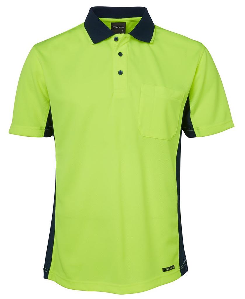 [6SPHSENAA] 6SPHS - JBs Hv S/S Sport Polo (XS, Lime/Navy)
