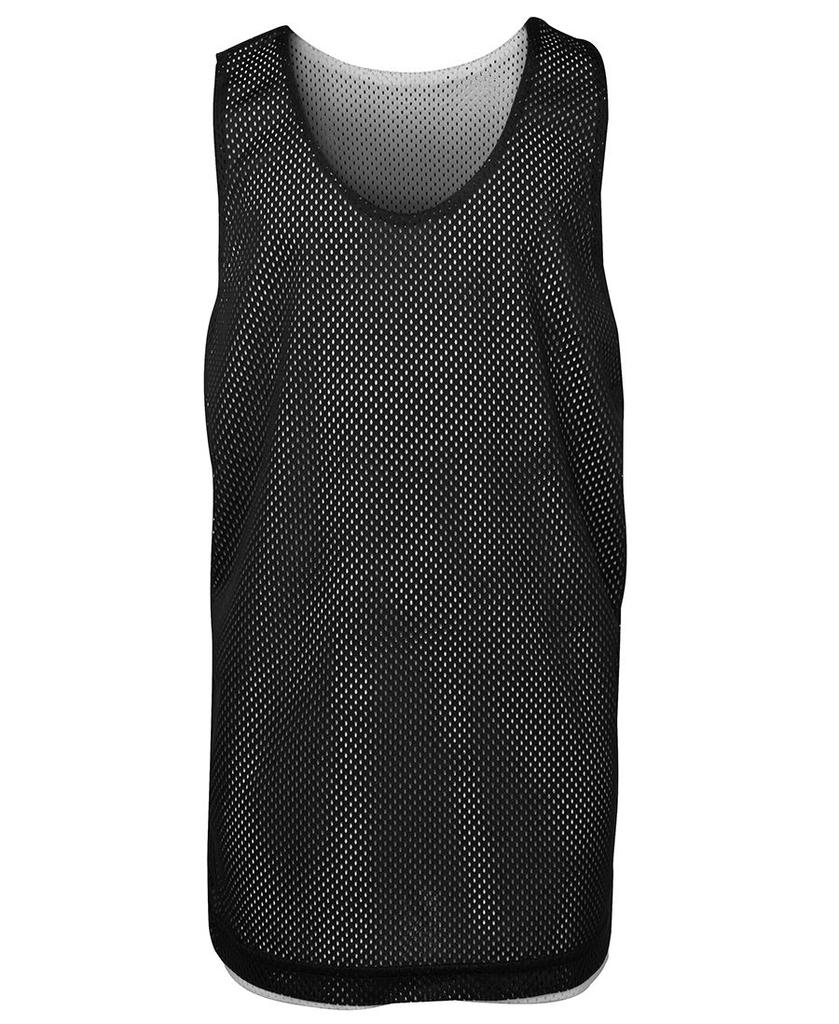 [7KBS2BW06] 7KBS2 - Podium Kids Reversible Training Singlet (6, Black/White)