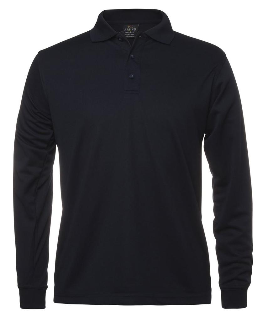 [7SPLNXAX] 7SPL - Podium L/S Poly Polo (S, Navy)