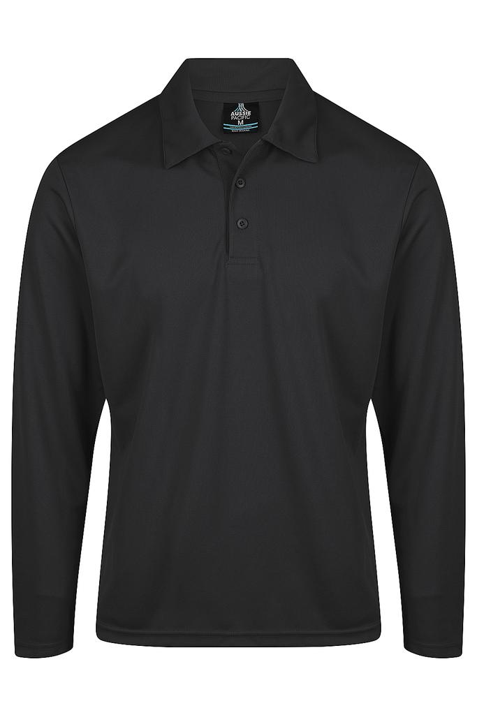 [1316021] 1316 - MENS BOTANY LS POLO (XS, Black)
