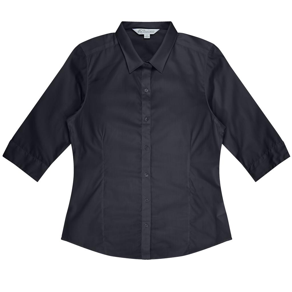 [2910T02C] 2910T - LADIES KINGSWOOD 3/4 SLEEVE (4, Black)