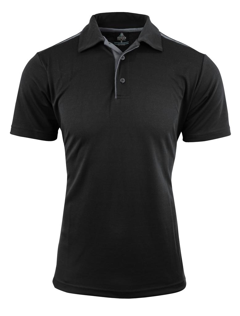 [130502332] 1305 - ** MENS PATERSON POLO (S, Black/Ashe)