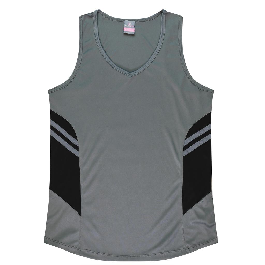 [21113302C] 2111 - LADY TASMAN SINGLET (4, Ashe/Black)