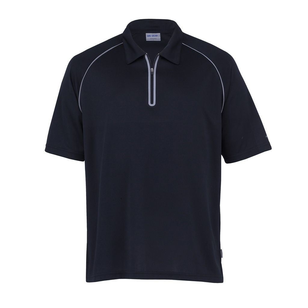 [DGDP-BLACK-ALUMINIUM-S] DGDP - Dri Gear Dimension Polo - Mens (S, Black/Aluminium)