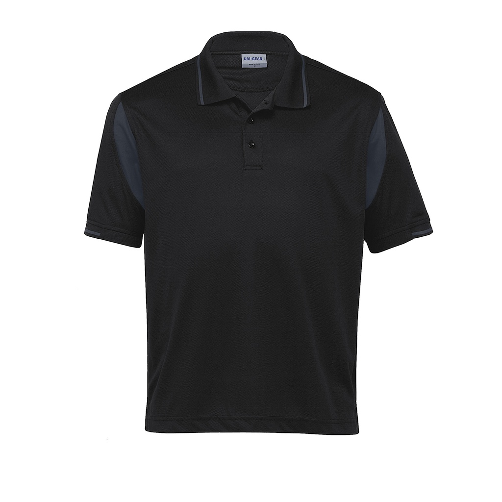 [DGIP-BLACK-CHARCOAL-S] DGIP - Dri Gear Insert Polo (S, Black/Charcoal)