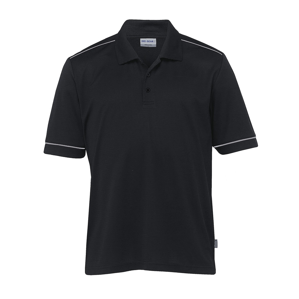 [DGMP-BLACK-ALUMINIUM-XS] DGMP - Dri Gear Matrix Polo - Mens (XS)