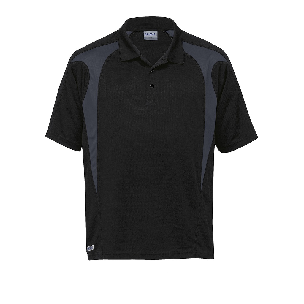 [DGSP-BLACK-CHARCOAL-4XS] DGSP - Dri Gear Spliced Zenith Polo (4XS, Black/Charcoal)