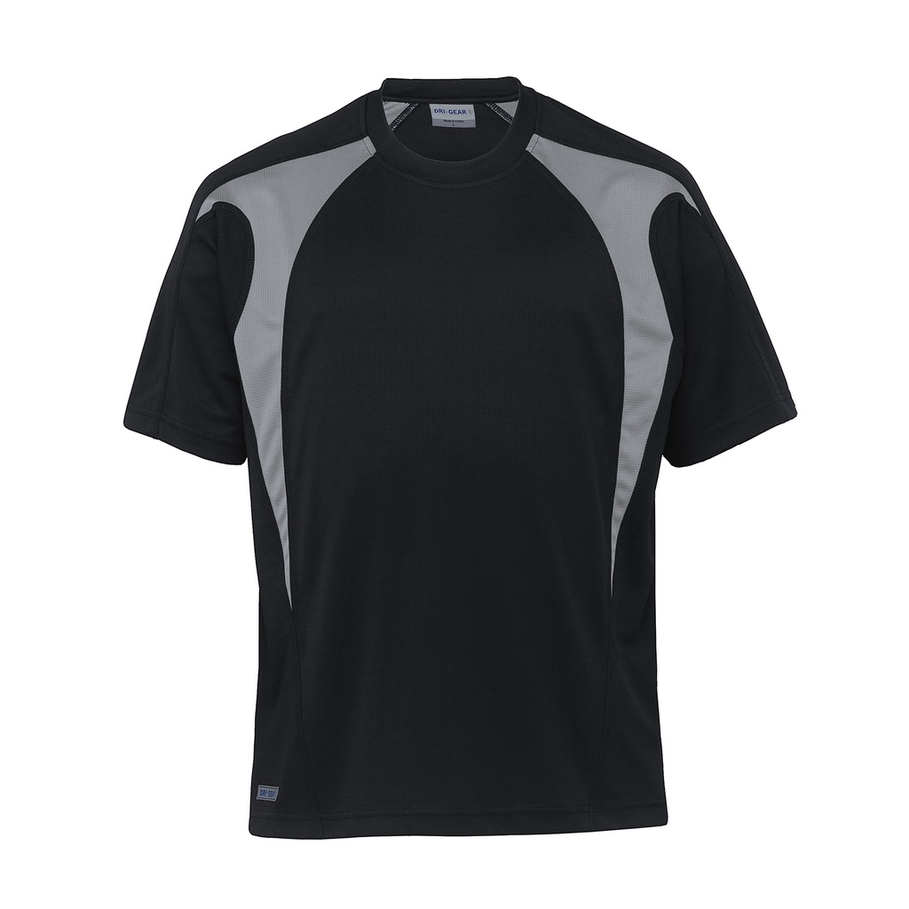 [DGST(I)-BLACK-ALUMINIUM-XS] DGST(I) - Dri Gear Spliced Zenith Impact Tee (XS, Black/Aluminium)