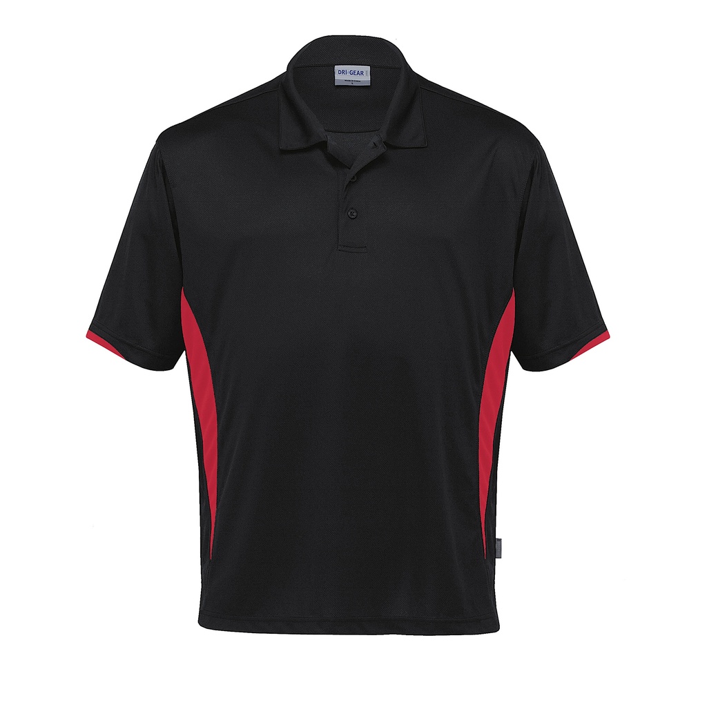 [DGZP-BLACK-RED-4XS] DGZP - Dri Gear Zone Polo (4XS, Black/Red)