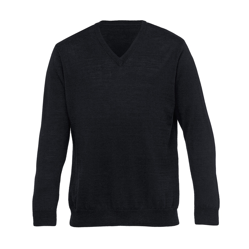 [EGMDP-BLACK-S] EGMDP - Merino Detailed Vee Pullover - Mens (S, Black)