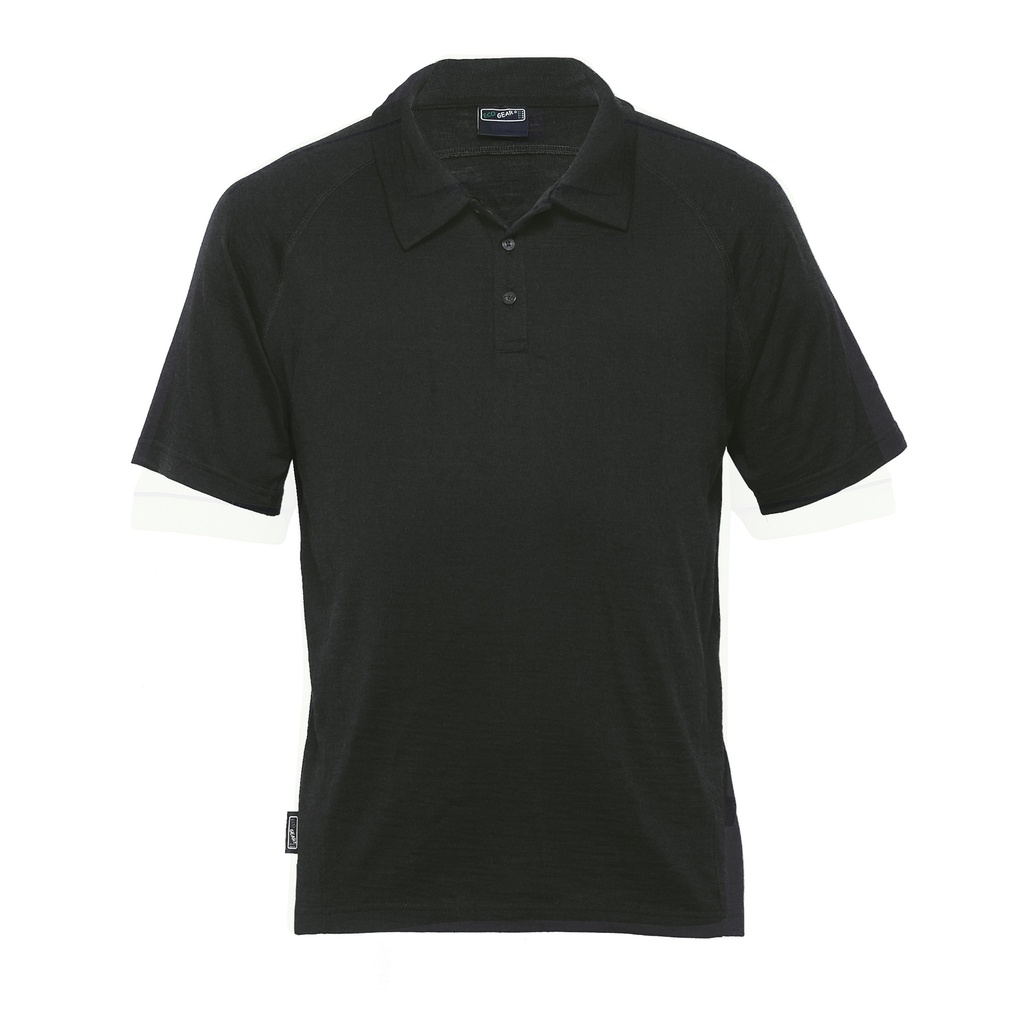 [EGMSP-BLACK-S] EGMSP - Merino Short Sleeve Polo - Mens (S)