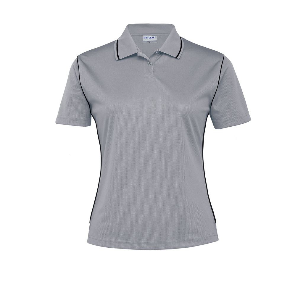 [WDGHP-ALUMINIUM-BLACK-8] WDGHP - Dri Gear Hype Polo - Womens (8, Aluminium/Black)
