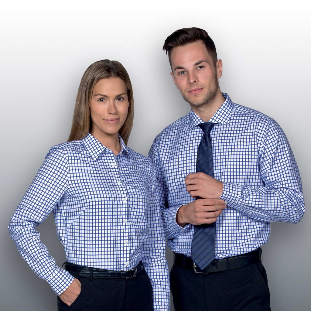 [TIC-FRENCH BLUE-WHITE-S] TIC - The Identity Check Shirt - Mens (S)