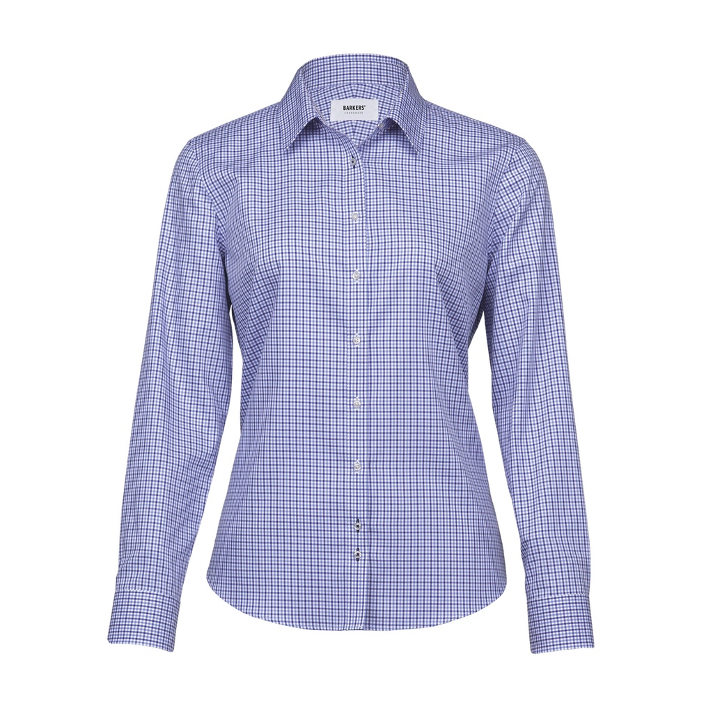 [WBSC-NAVY-BLUE-WHITE-8] WBSC - Barkers Stamford Check Shirt – Womens (8)