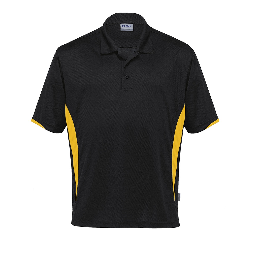 [ODGZP-BLACK-GOLD-4XS] ODGZP - Dri Gear Zone Polo (4XS, Black/Gold)