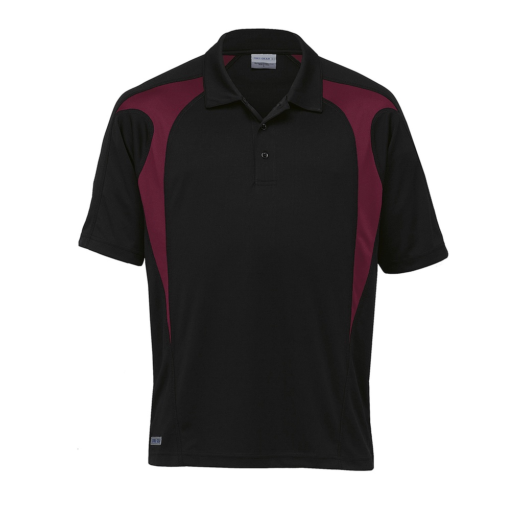 [ODGSP-BLACK-MAROON-4XS] ODGSP - Dri Gear Spliced Zenith Polo (4XS, Black/Maroon)