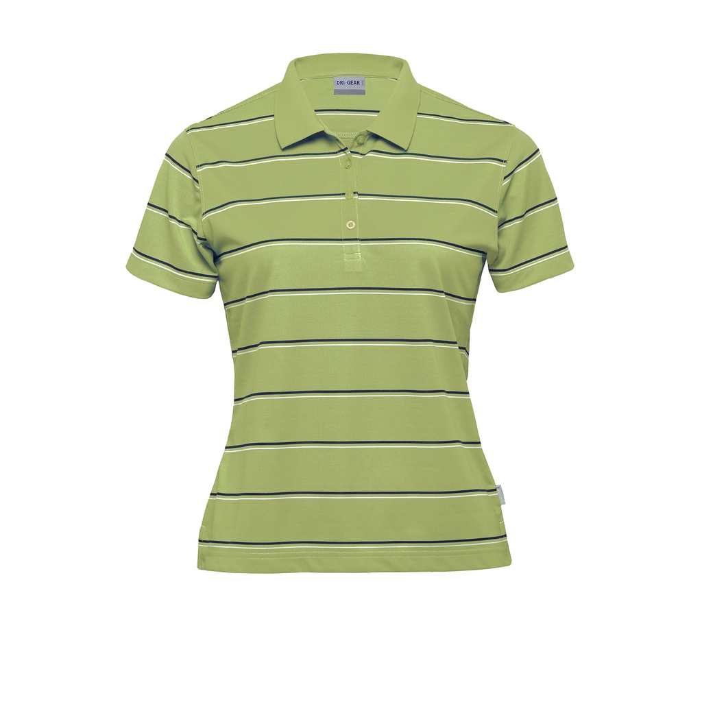 [OWDGKP-APPLE-NAVY-WHITE-8] OWDGKP - Dri Gear Kinetic Polo - Womens (8, Apple/Navy/White)