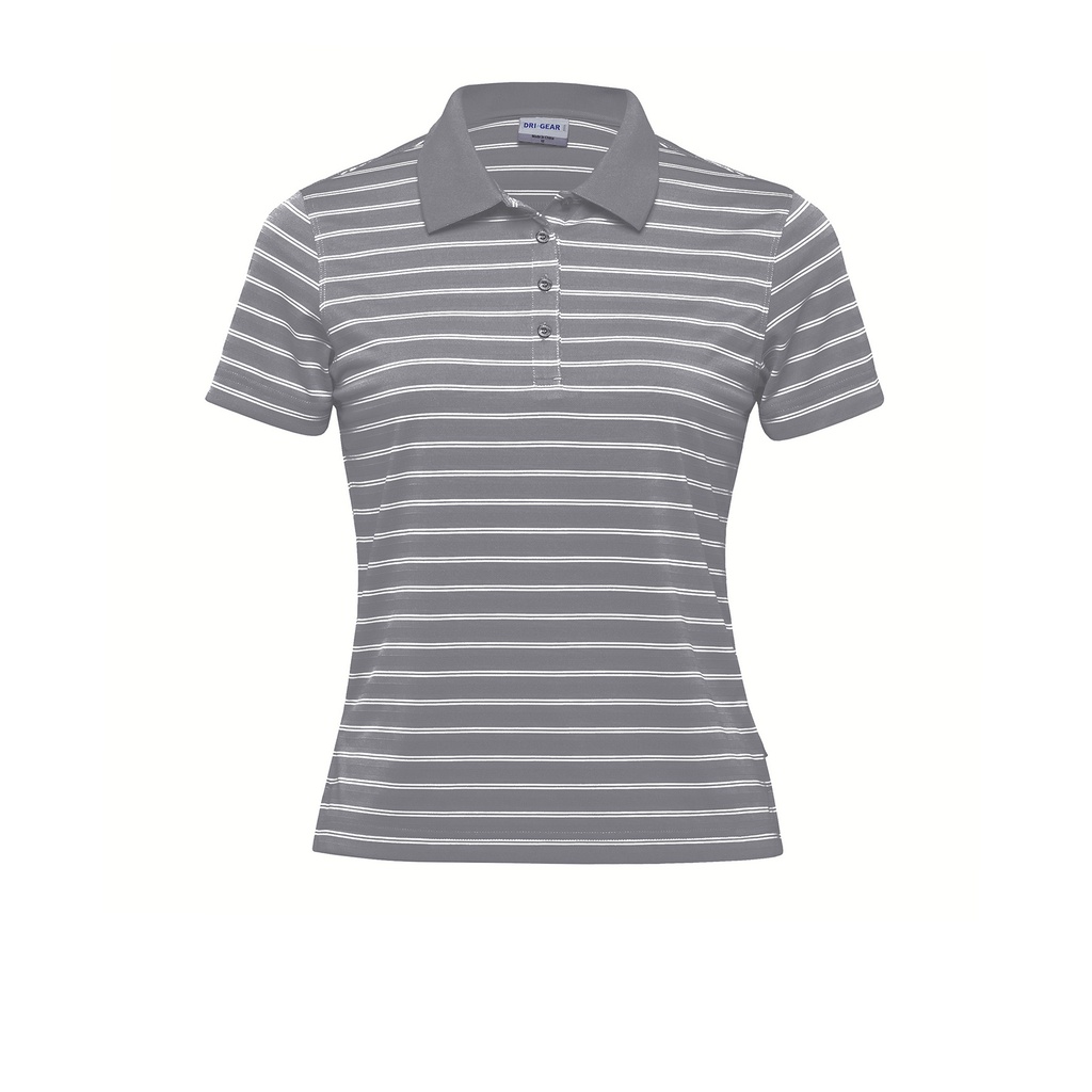 [OWDGFP-ALUMINIUM-WHITE-8] OWDGFP - Dri Gear Fairway Polo - Womens (8, Aluminium/White)