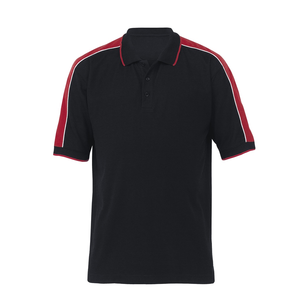 [OSS-BLACK-RED-WHITE-3XS] OSS - Shoulder Stripe Polo (3XS)