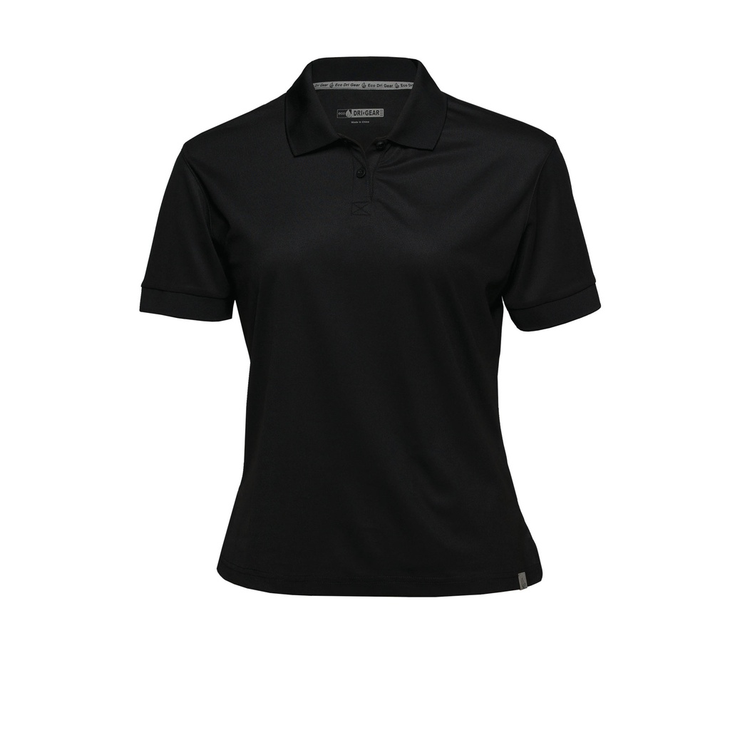 [WDGREP-BLACK-8] WDGREP - Dri Gear Renew Eco Polo – Womens (8, Black)